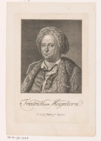 Portret van Friedrich von Hagedorn