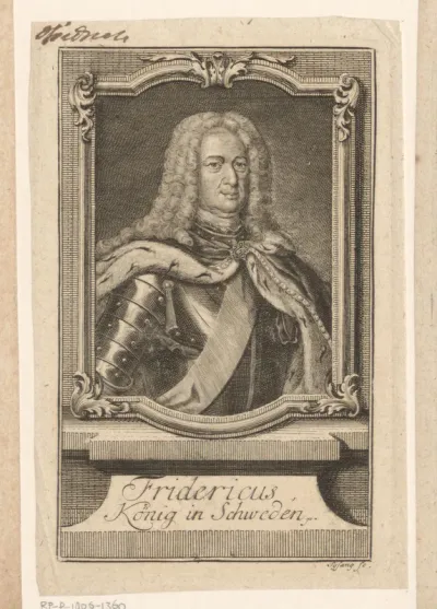 Portret van Friedrich von Hessen-Kassel, koning van Zweden