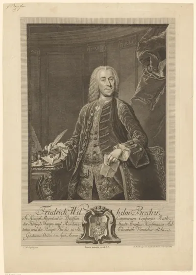 Portret van Friedrich Wilhelm Brecher