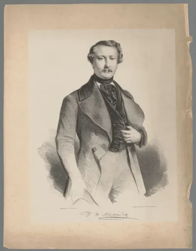 Portret van Friedrich Wilhelm Hackländer