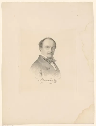 Portret van Friedrich Wilhelm Hackländer