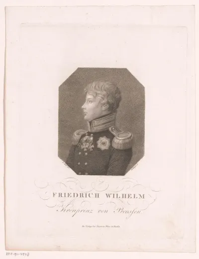 Portret van Friedrich Wilhelm IV als kroonprins van Pruisen