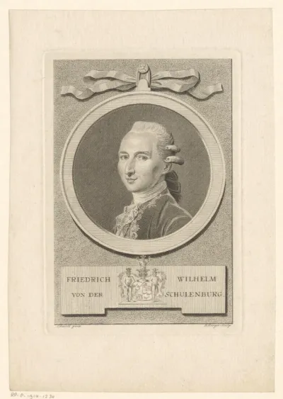 Portret van Friedrich Wilhelm von der Schulenburg