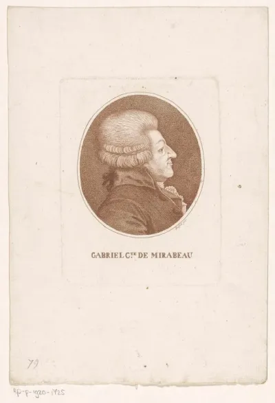Portret van Gabriel de Riqueti Marquis de Mirabeau