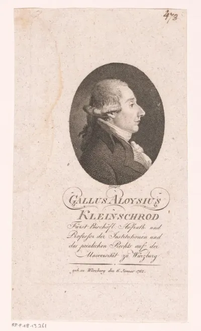 Portret van Gallus Aloysius Kleinschrod
