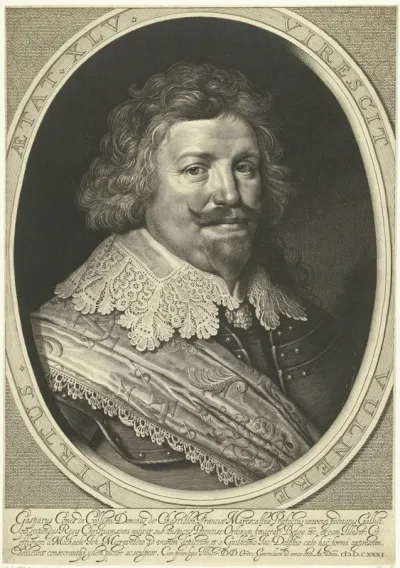 Portret van Gaspard de Coligny, hertog van Châtillon op 45-jarige leeftijd