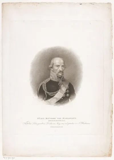 Portret van Gebhard Leberecht Blücher von Wahlstatt