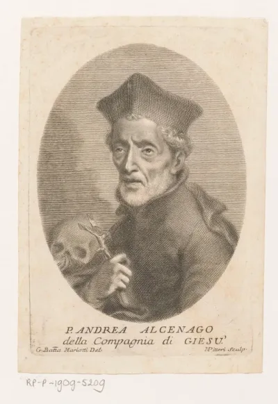 Portret van geestelijke Andrea Alcenago