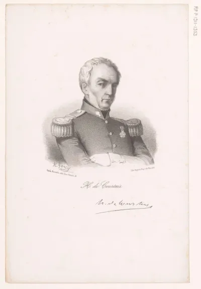 Portret van generaal Amable Gaspard Henri de Courtais