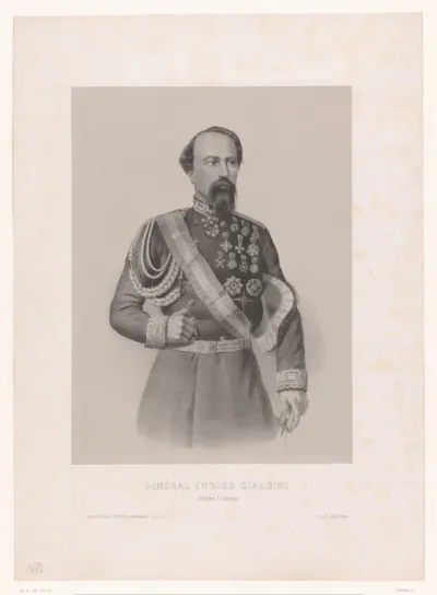 Portret van generaal Enrico Cialdini