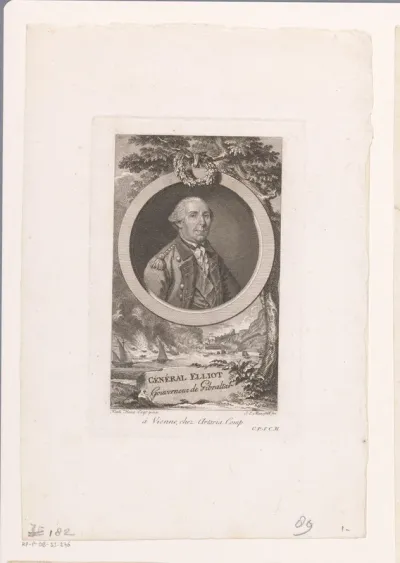 Portret van generaal George Augustus Eliott