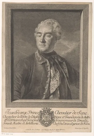 Portret van generaal Johann Georg van Saksen