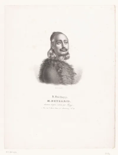 Portret van generaal Markos Botsaris