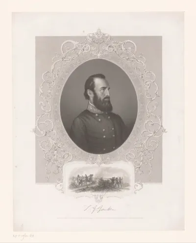 Portret van generaal Stonewall Jackson