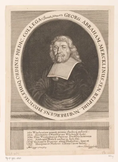 Portret van Georg Abraham Merklein