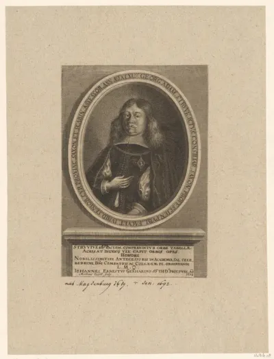 Portret van Georg Adam Struve op 40-jarige leeftijd