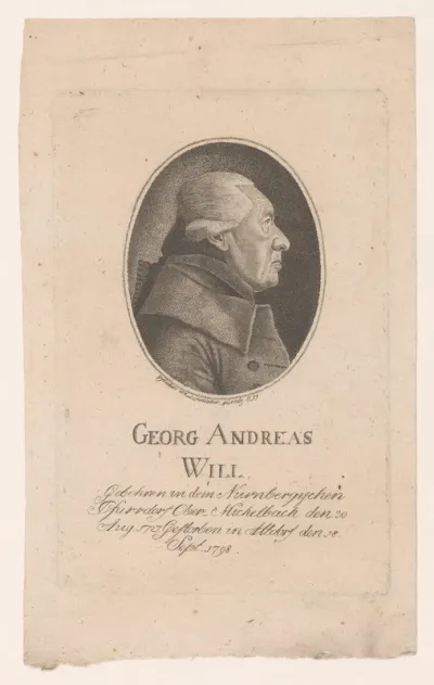 Portret van Georg Andreas Will
