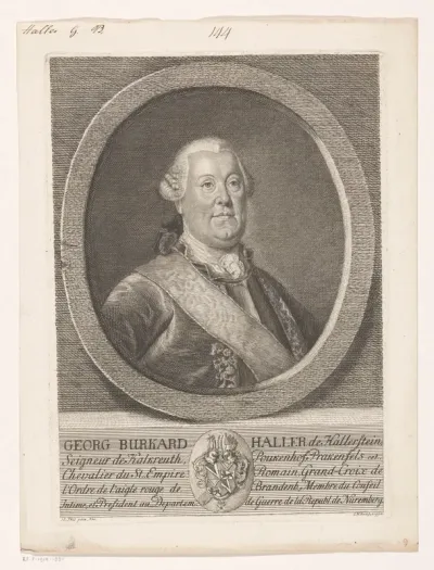 Portret van Georg Burkhard Haller von Hallerstein