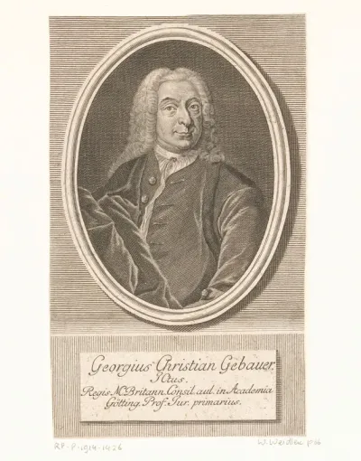 Portret van Georg Christian Gebauer