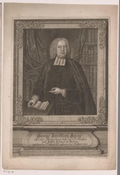 Portret van Georg Christian Haine