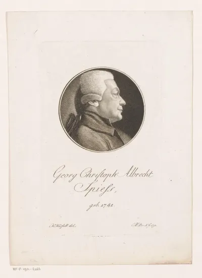 Portret van Georg Christoph Albrecht Spieß