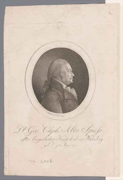 Portret van Georg Christoph Albrecht Spiess