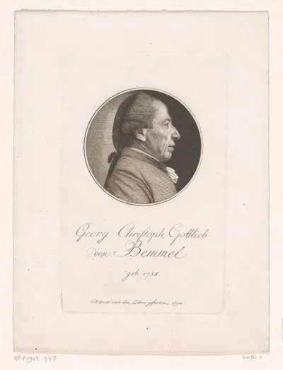 Portret van Georg Christoph Gottlieb I von Bemmel