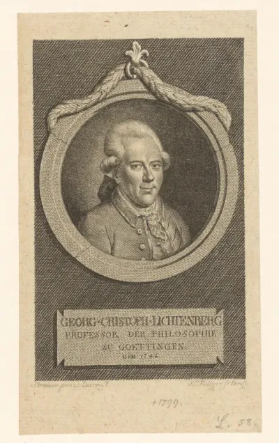 Portret van Georg Christoph Lichtenberg