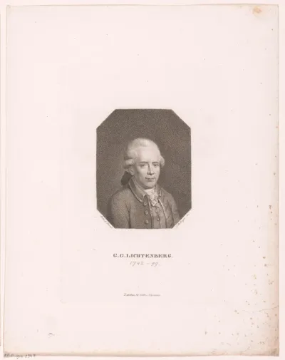 Portret van Georg Christoph Lichtenberg