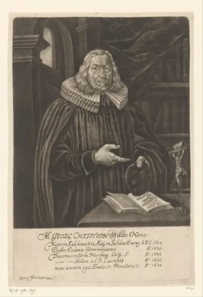 Portret van Georg Christoph Müller