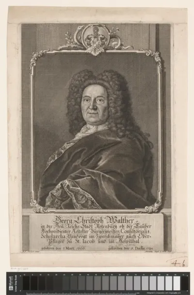 Portret van Georg Christoph Walther