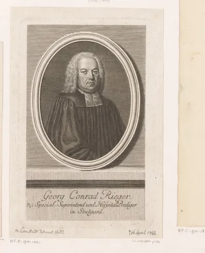 Portret van Georg Conrad Rieger