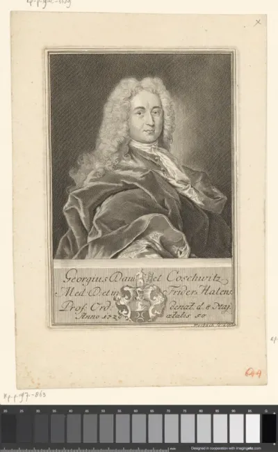 Portret van Georg Daniel Coschwitz