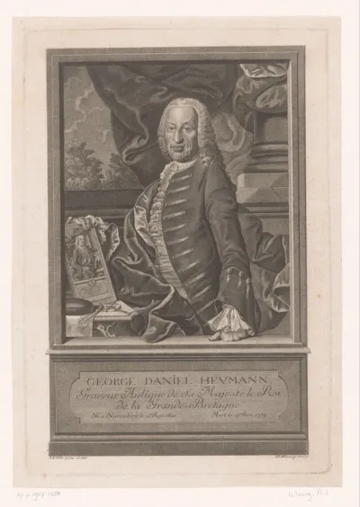 Portret van Georg Daniel Heumann