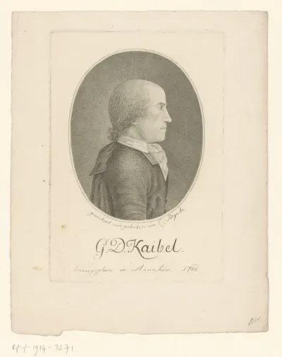 Portret van Georg David Kaibel