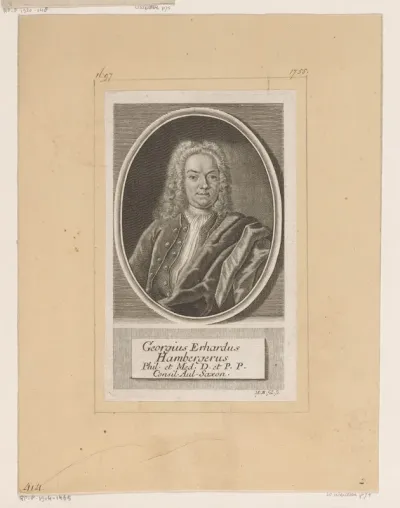 Portret van Georg Erhard Hamberger