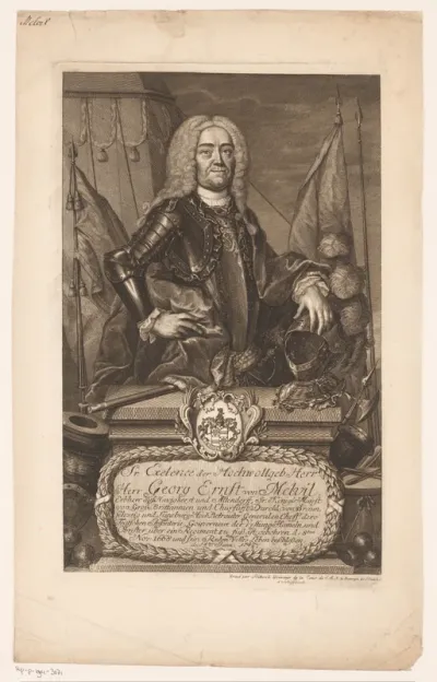 Portret van Georg Ernst von Melvill