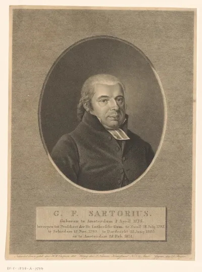 Portret van Georg Frederik Sartorius