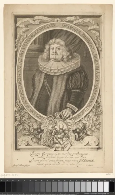 Portret van Georg Friedrich Behaim von Schwarzbach