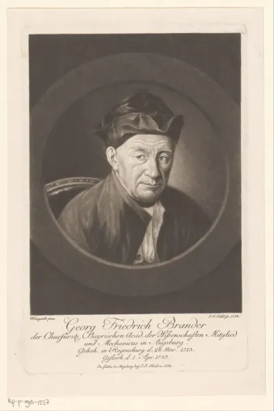 Portret van Georg Friedrich Brander