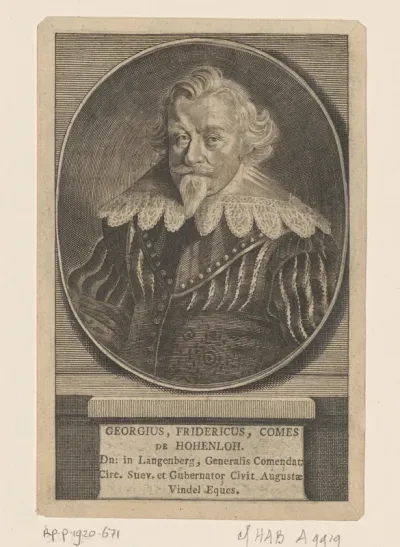 Portret van Georg Friedrich, graaf van Hohenlohe-Langenburg