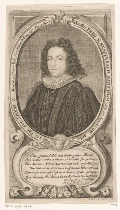 Portret van Georg Friedrich Schnaderbach