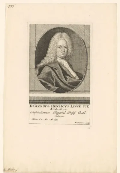 Portret van Georg Heinrich Linck