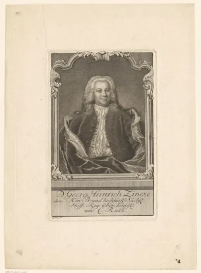 Portret van Georg Heinrich Zincke