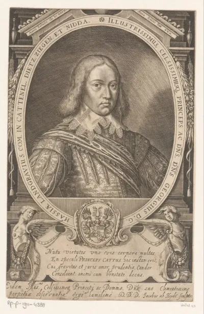 Portret van Georg II von Hessen-Darmstadt op 22-jarige leeftijd