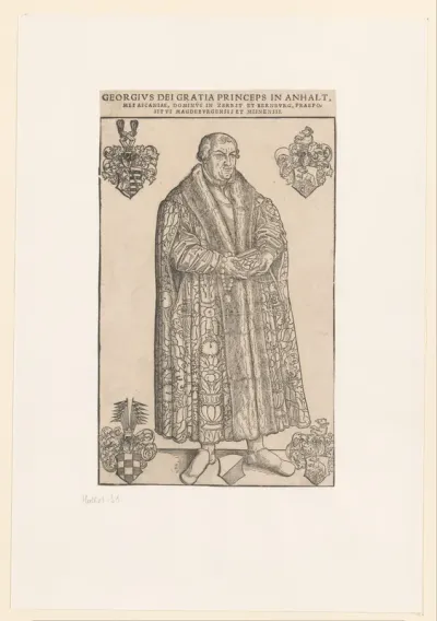 Portret van Georg III prins van Anhalt-Dessau