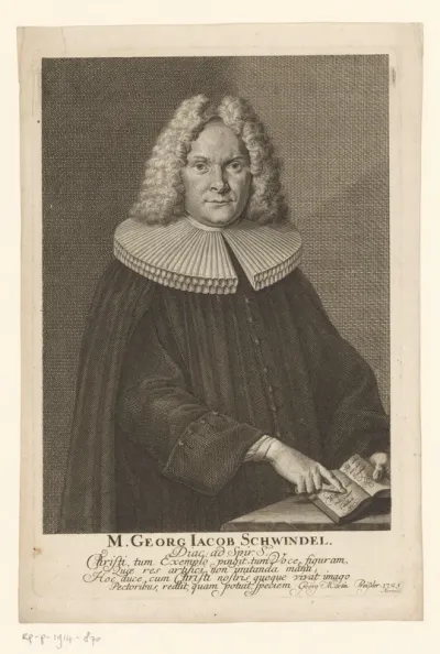 Portret van Georg Jacob Schwindel