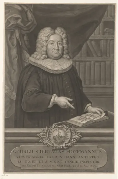 Portret van Georg Jeremias Hoffmann
