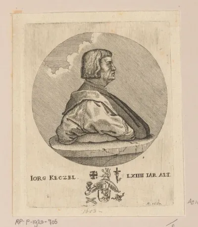 Portret van Georg Ketzel op 64-jarige leeftijd