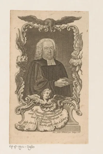 Portret van Georg Konrad Rieger